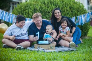 Márcio e Bia, filhos Matheus, Larissa e Benhur.